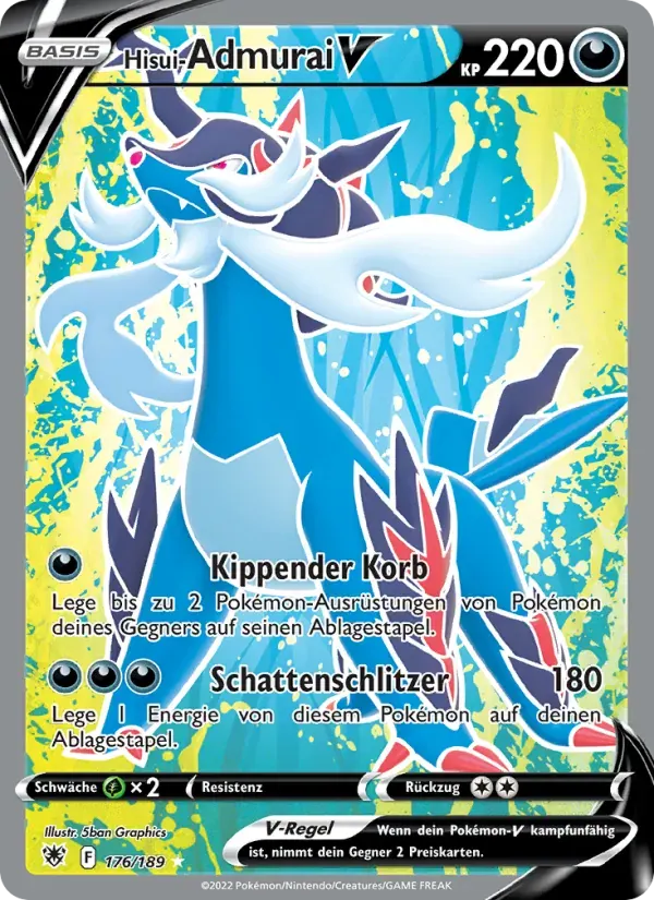 Hisui-Admurai V — Astralglanz 176 German Pokémon card