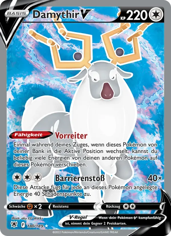 Damythir V — Astralglanz 180 German Pokémon card