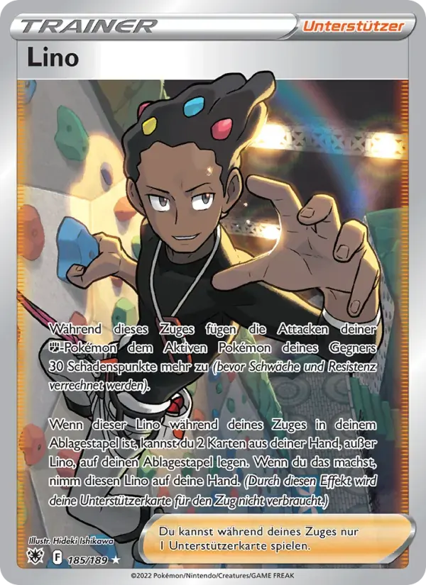 Lino — Astralglanz 185 German Pokémon card