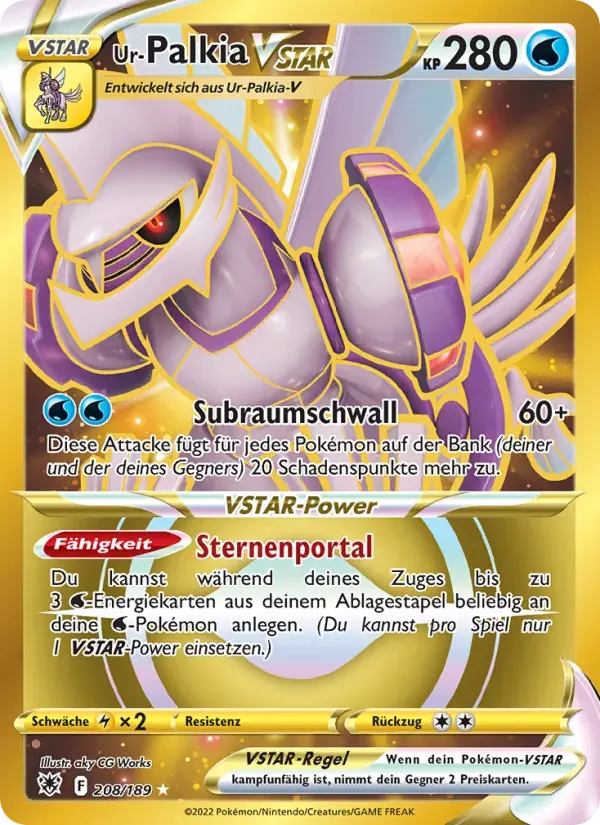 Ur-Palkia VSTAR — Astralglanz 208 German Pokémon card