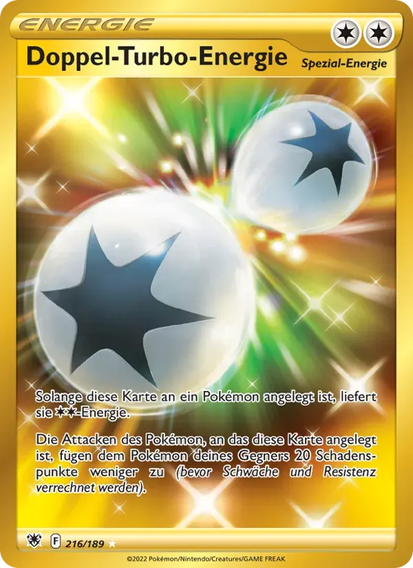 Doppel-Turbo-Energie — Astralglanz 216 German Pokémon card