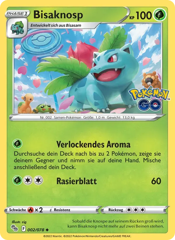 Bisaknosp — Pokémon GO 2 German Pokémon card