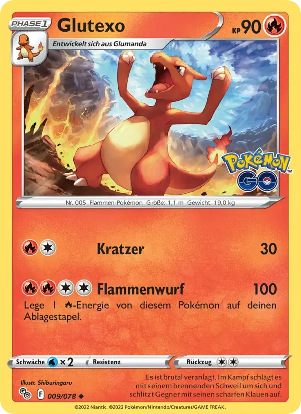 Glutexo — Pokémon GO 9 German Pokémon card