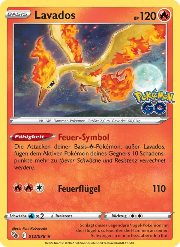Lavados — Pokémon GO 12 German Pokémon card