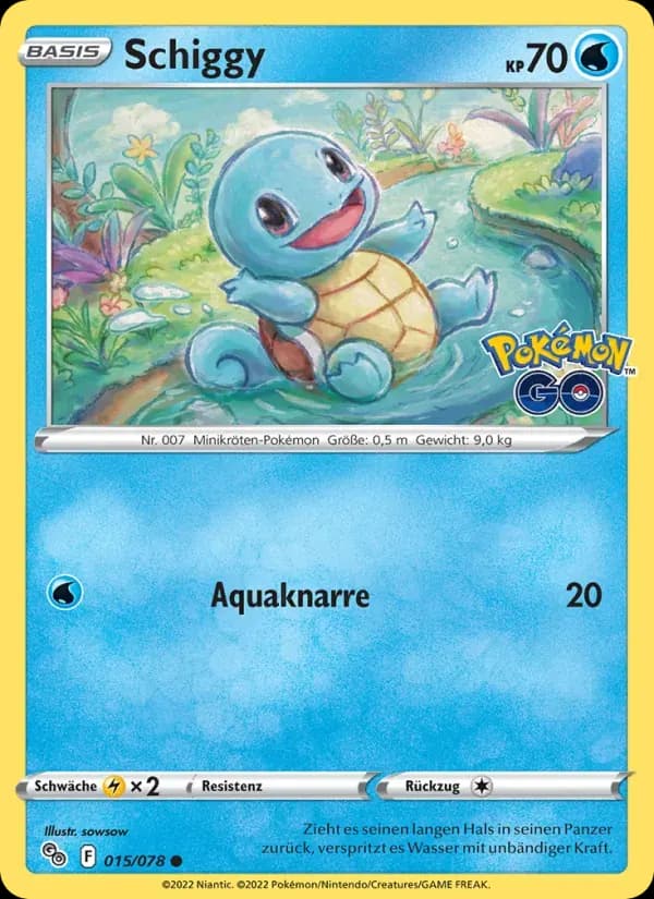 Schiggy — Pokémon GO 15 German Pokémon card
