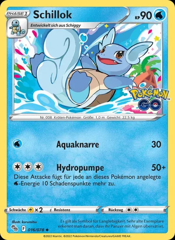 Schillok — Pokémon GO 16 German Pokémon card