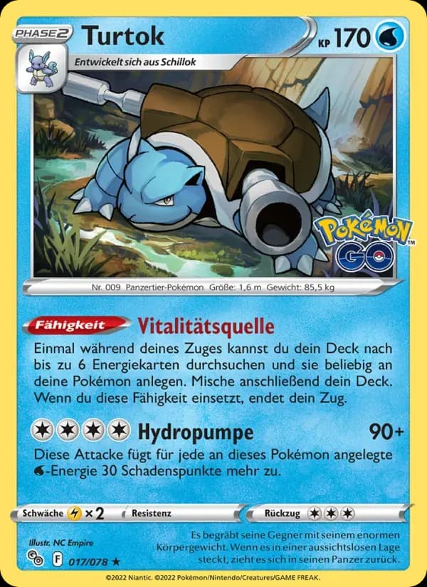 Turtok — Pokémon GO 17 German Pokémon card