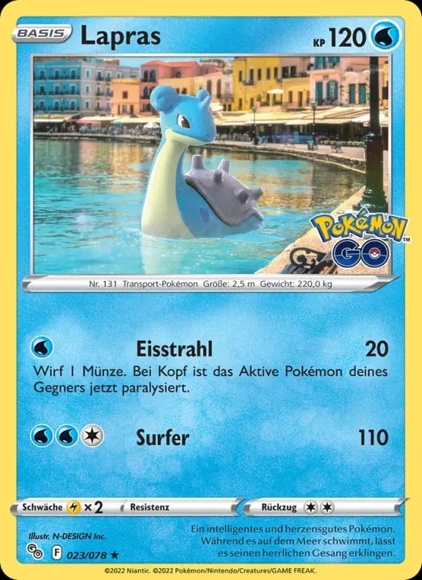 Lapras — Pokémon GO 23 German Pokémon card