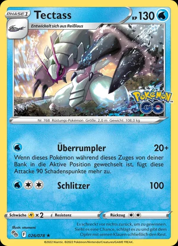 Tectass — Pokémon GO 26 German Pokémon card