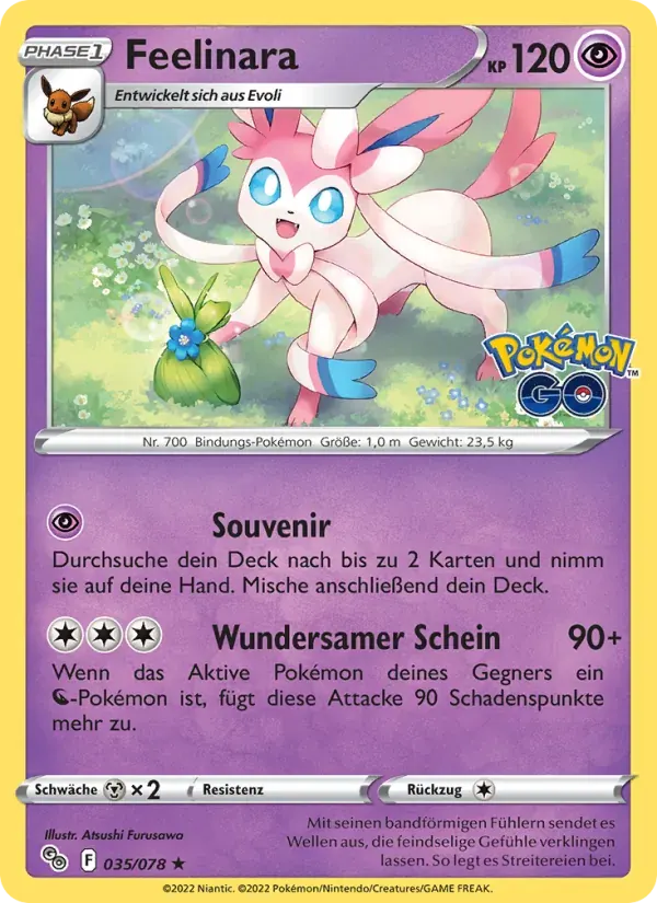 Feelinara — Pokémon GO 35 German Pokémon card