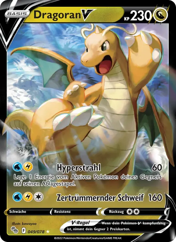 Dragoran V — Pokémon GO 49 German Pokémon card