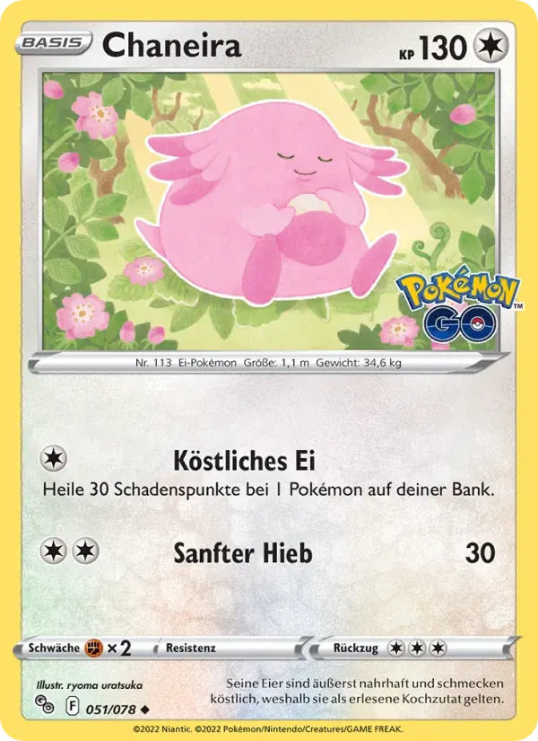 Chaneira — Pokémon GO 51 German Pokémon card