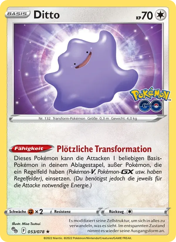 Ditto — Pokémon GO 53 German Pokémon card