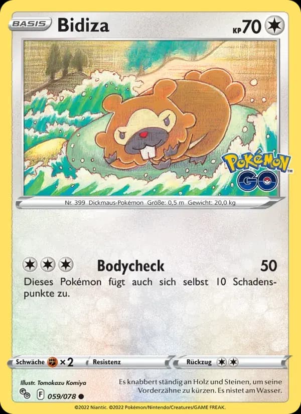 Bidiza — Pokémon GO 59 German Pokémon card