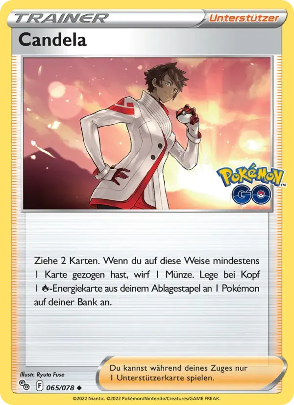 Candela — Pokémon GO 65 German Pokémon card