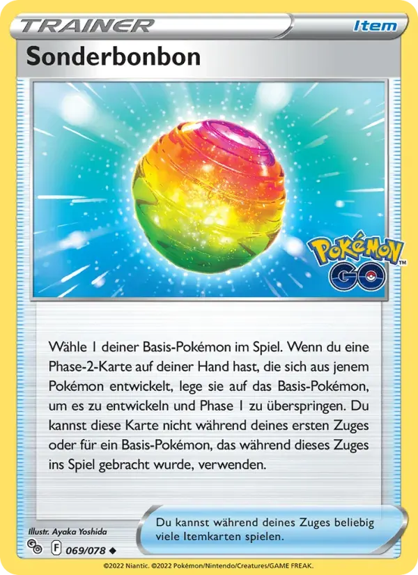 Sonderbonbon — Pokémon GO 69 German Pokémon card