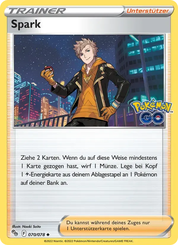 Spark — Pokémon GO 70 German Pokémon card