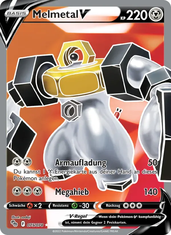 Melmetal V — Pokémon GO 75 German Pokémon card