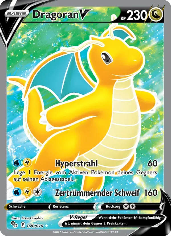 Dragoran V — Pokémon GO 76 German Pokémon card
