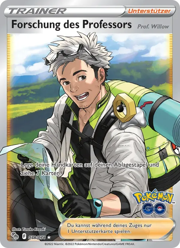Forschung des Professors — Pokémon GO 78 German Pokémon card