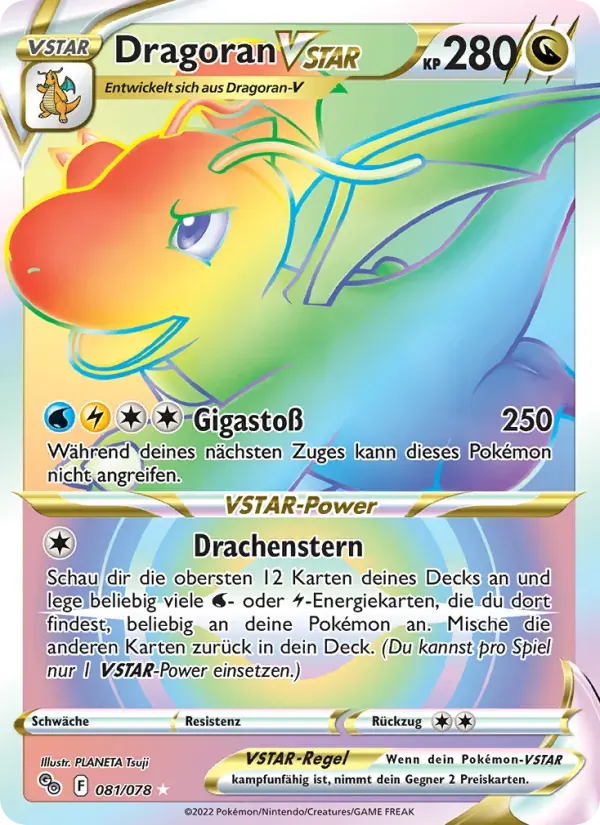 Dragoran VSTAR — Pokémon GO 81 German Pokémon card