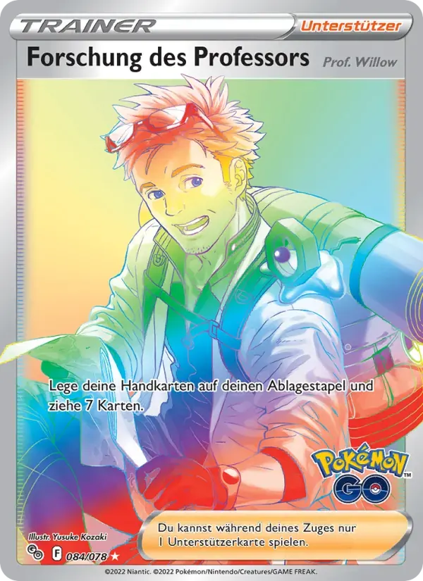 Forschung des Professors — Pokémon GO 84 German Pokémon card
