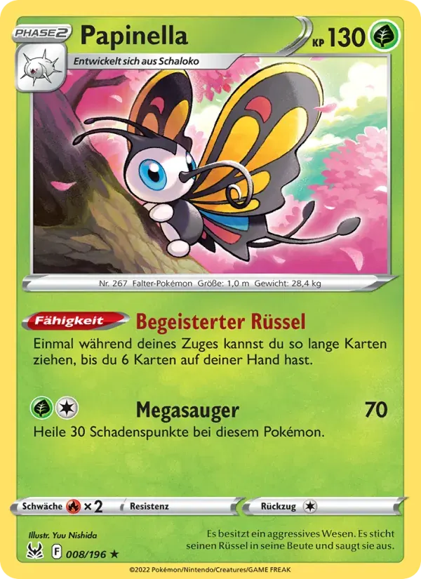 Papinella — Verlorener Ursprung 8 German Pokémon card