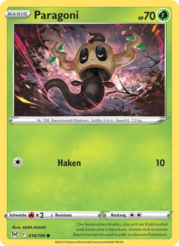 Paragoni — Verlorener Ursprung 16 German Pokémon card