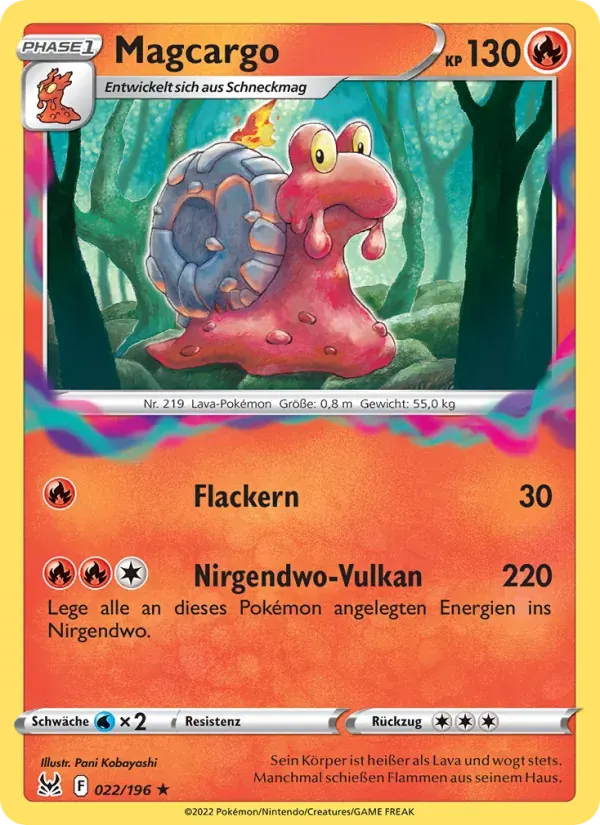 Magcargo — Verlorener Ursprung 22 German Pokémon card