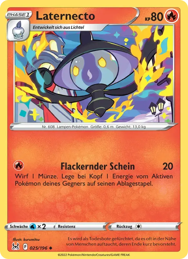 Laternecto — Verlorener Ursprung 25 German Pokémon card