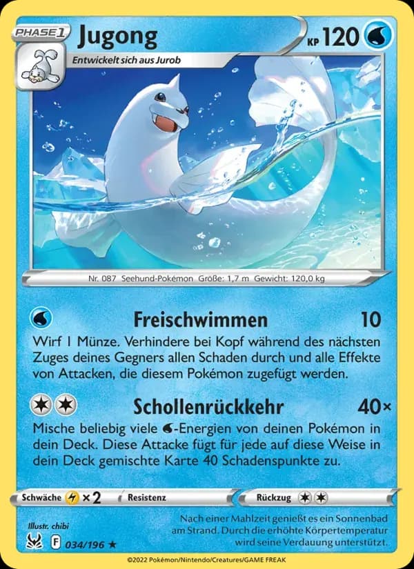Jugong — Verlorener Ursprung 34 German Pokémon card