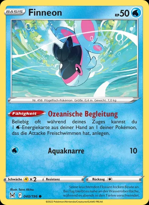 Finneon — Verlorener Ursprung 40 German Pokémon card