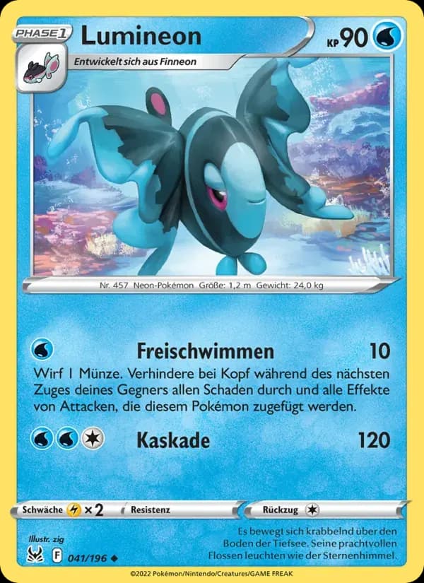 Lumineon — Verlorener Ursprung 41 German Pokémon card