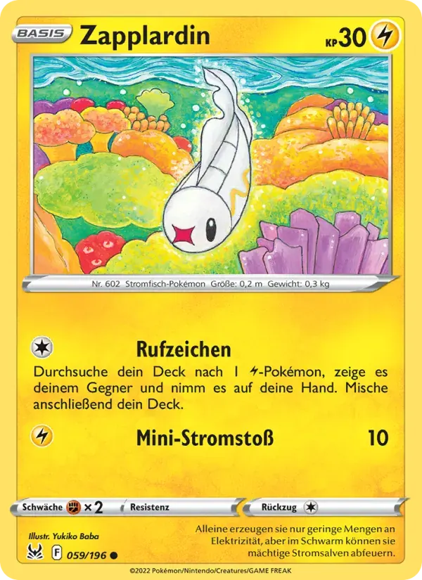 Zapplardin — Verlorener Ursprung 59 German Pokémon card