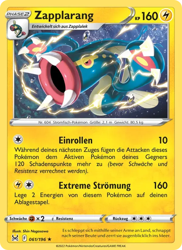 Zapplarang — Verlorener Ursprung 61 German Pokémon card