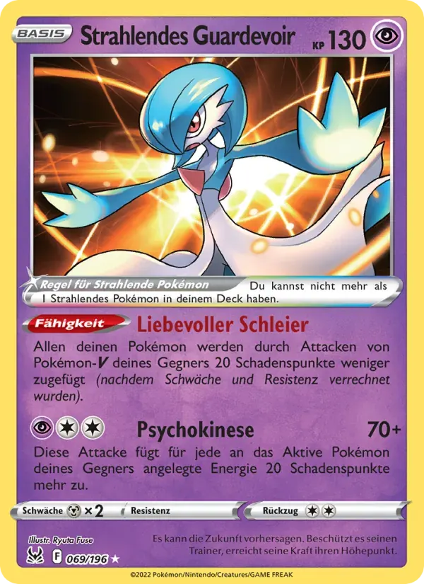 Strahlendes Guardevoir — Verlorener Ursprung 69 German Pokémon card