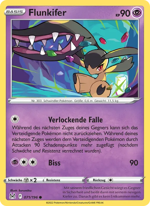 Flunkifer — Verlorener Ursprung 71 German Pokémon card