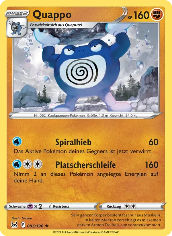 Quappo — Verlorener Ursprung 85 German Pokémon card
