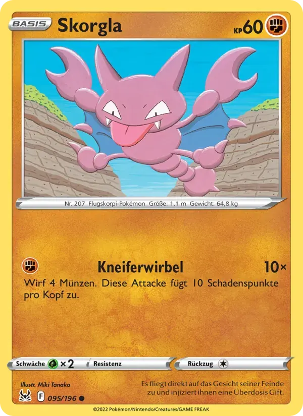 Skorgla — Verlorener Ursprung 95 German Pokémon card