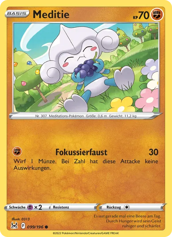 Meditie — Verlorener Ursprung 99 German Pokémon card