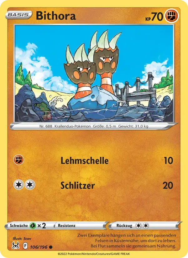Bithora — Verlorener Ursprung 106 German Pokémon card