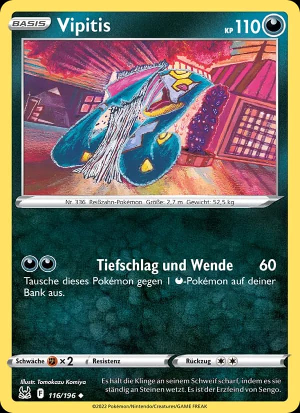 Vipitis — Verlorener Ursprung 116 German Pokémon card