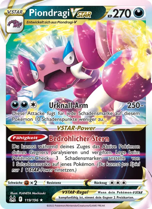 Piondragi VSTAR — Verlorener Ursprung 119 German Pokémon card