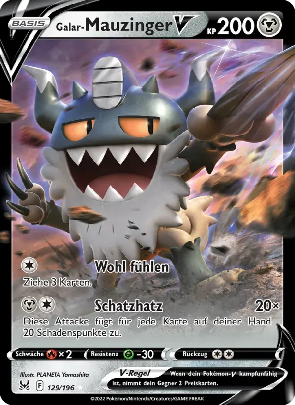 Galar-Mauzinger V — Verlorener Ursprung 129 German Pokémon card