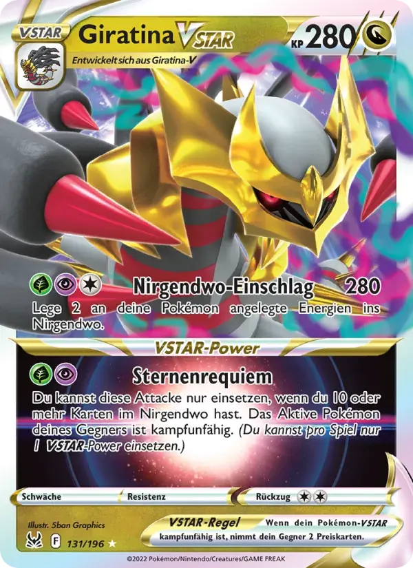 Giratina VSTAR — Verlorener Ursprung 131 German Pokémon card