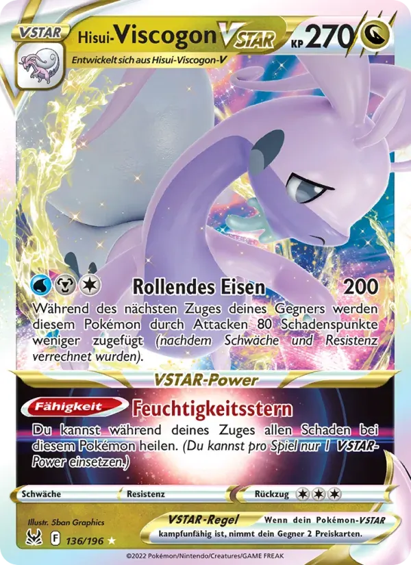 Hisui Viscogon-VSTAR — Verlorener Ursprung 136 German Pokémon card