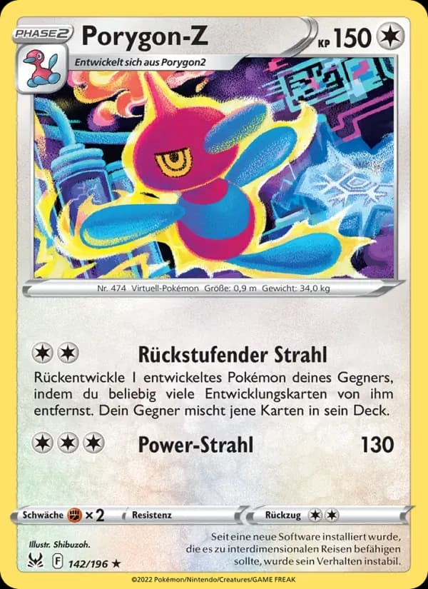 Porygon-Z — Verlorener Ursprung 142 German Pokémon card