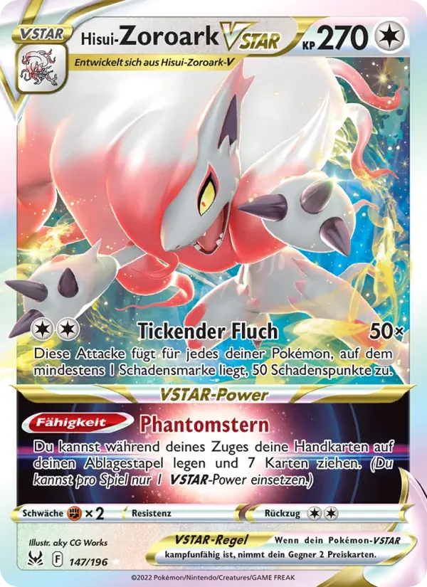 Hisui-Zoroark VSTAR — Verlorener Ursprung 147 German Pokémon card