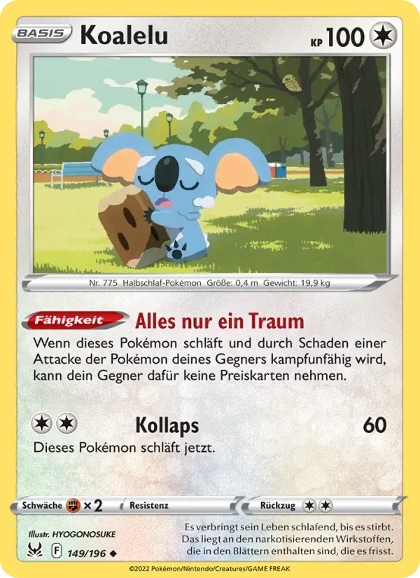 Koalelu — Verlorener Ursprung 149 German Pokémon card