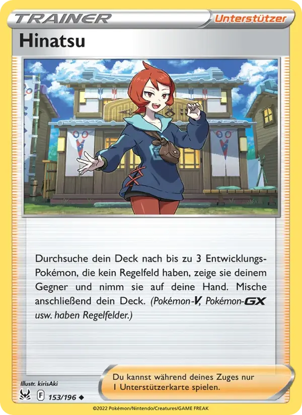 Hinatsu — Verlorener Ursprung 153 German Pokémon card